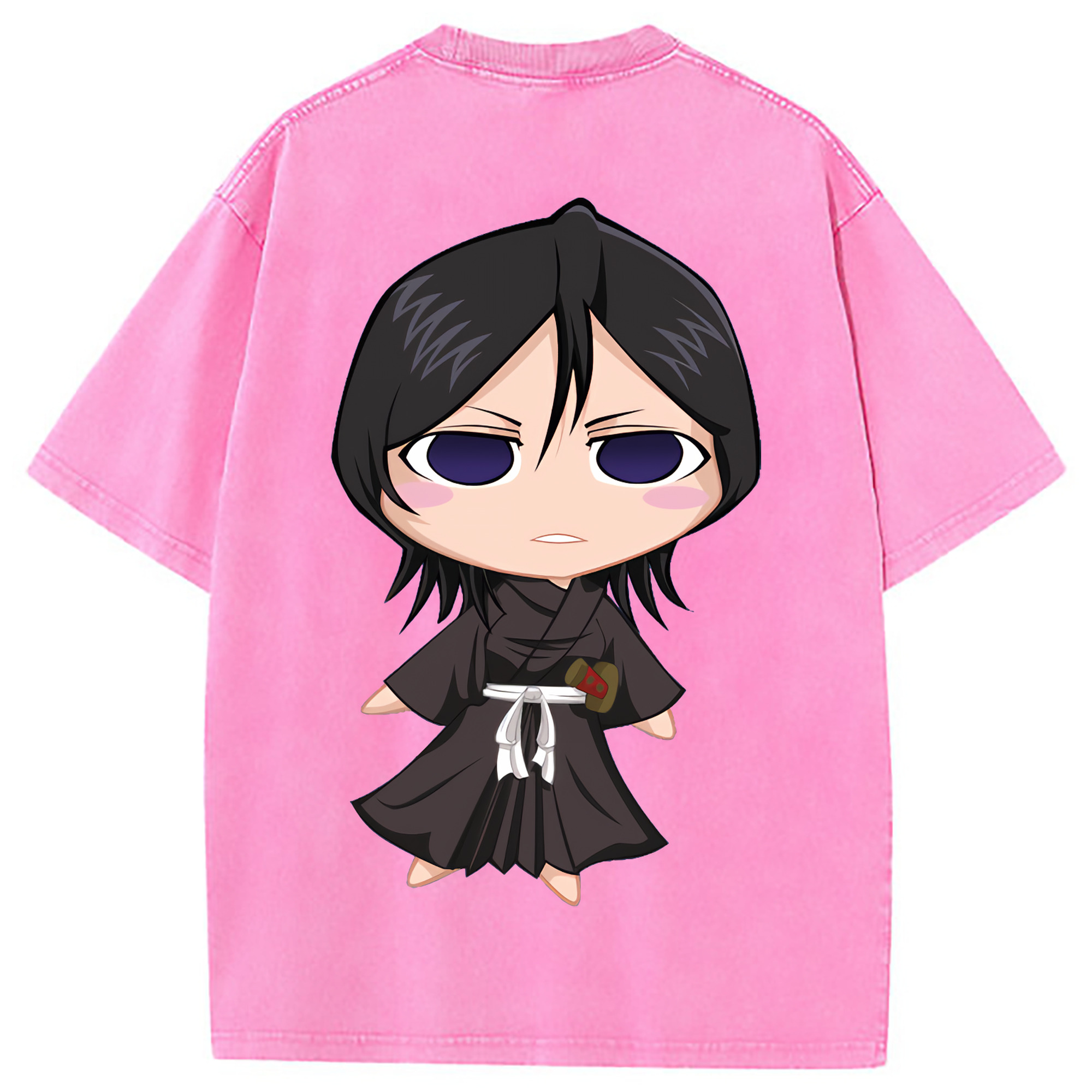 （画像用） ブリーチ 朽木ルキア BLEACH Kuchiki Rukia 綿100% ヴィンテージ風 半袖Tシャツ（背面プリント）